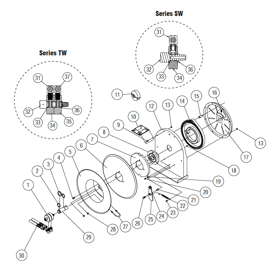 TW5425-OLPT Parts Diagram